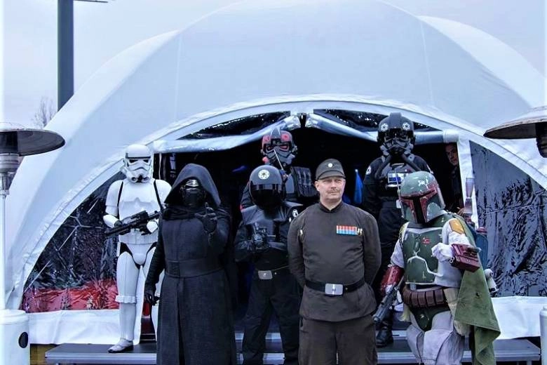 Podium from Stroyrent for Kaufland&#39;s Star Wars event